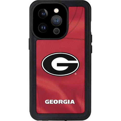 University of Georgia Red Jersey iPhone 15 Pro Waterproof Case